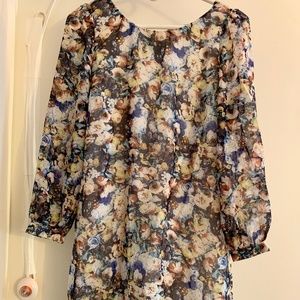 Floral Longsleeve Shift Dress - Never been worn!